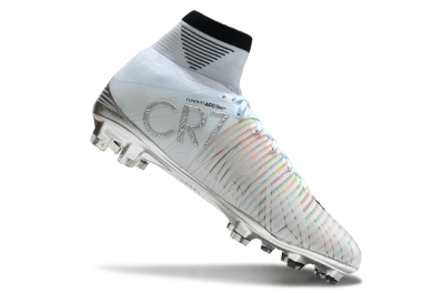Men's Nike Zoom Superfly 5 Elite FG Firm Ground High-Tops Football Boots - Blue/Black/Rainbow