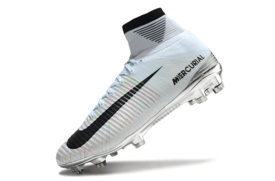 Men's Nike Zoom Superfly 5 Elite FG Firm Ground High-Tops Football Boots - Blue/Black/Rainbow