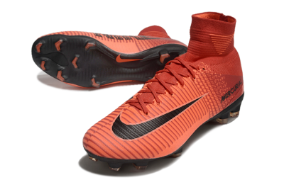 Men's Nike Zoom Superfly 5 Elite FG Firm Ground High-Tops Football Boots - Red/Black