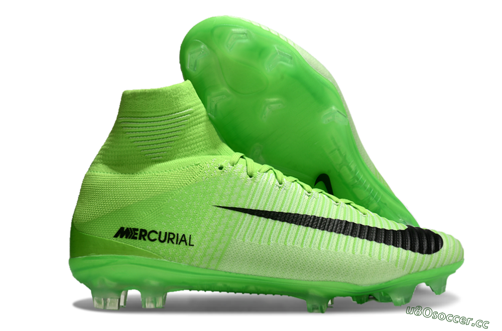 Men's Nike Zoom Superfly 5 Elite FG Firm Ground High-Tops Football Boots - Yellow/Black 2