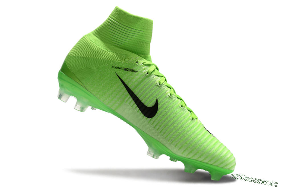 Men's Nike Zoom Superfly 5 Elite FG Firm Ground High-Tops Football Boots - Yellow/Black 4