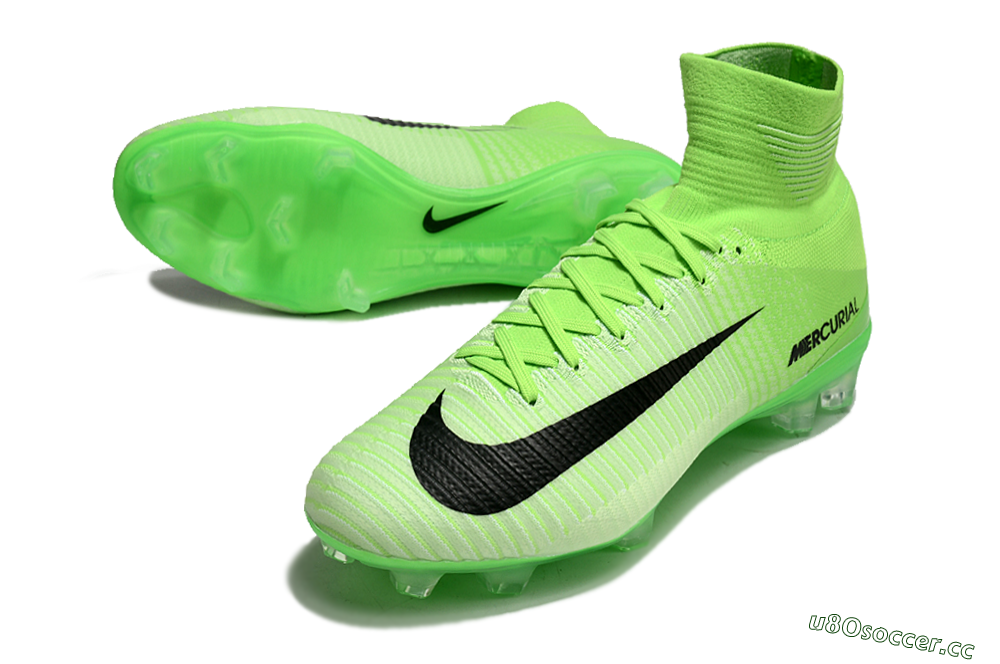 Men's Nike Zoom Superfly 5 Elite FG Firm Ground High-Tops Football Boots - Yellow/Black 3