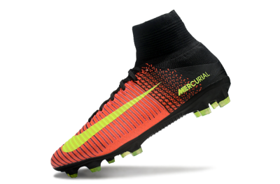 Men's Nike Zoom Superfly 5 Elite FG Firm Ground High-Tops Football Boots - Red/Black/Yellow