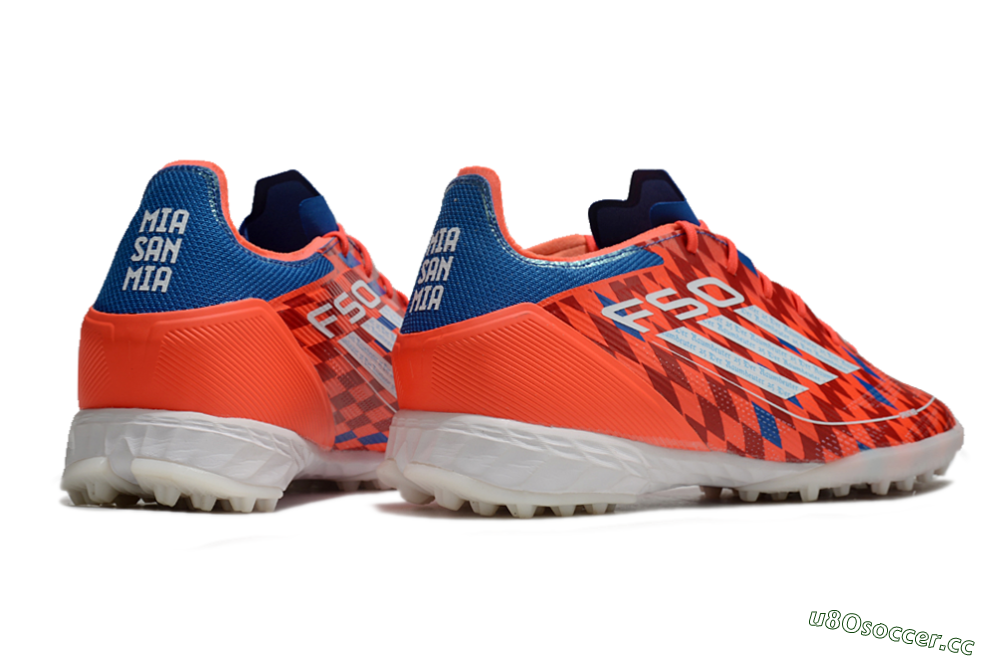 Men's Adidas F50 Pro TF Artificial Turf Low-Tops Football Shoes - Red/White/Blue 6