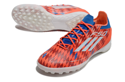 Men's Adidas F50 Pro TF Artificial Turf Low-Tops Football Shoes - Red/White/Blue