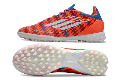 Men's Adidas F50 Pro TF Artificial Turf Low-Tops Football Shoes - Red/White/Blue
