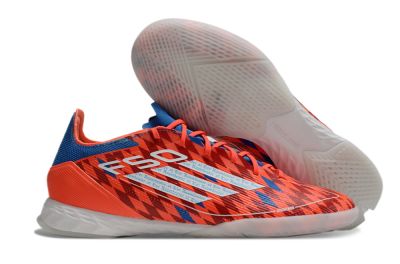 Men's Adidas F50 Pro IC Indoor & Futsal Low-Tops Football Shoes - Red/White/Blue