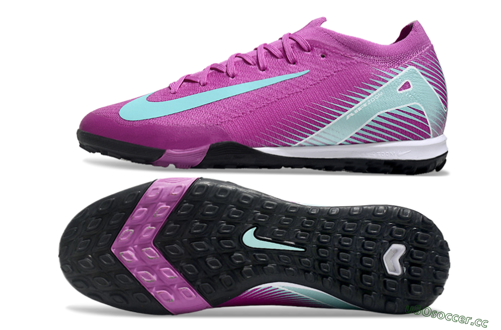 Unisex Nike Air Zoom Mercurial Vapor 16 Elite TF Artificial Turf Low-Tops Football Shoes - Pink/Jade/White 1