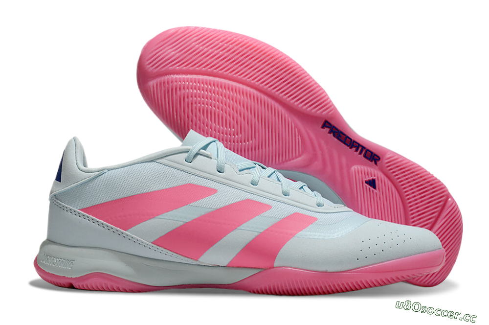 Men's Adidas Predator 24 Elite IC Indoor & Futsal Low-Tops Football Shoes - Jade/Pink/Black 2