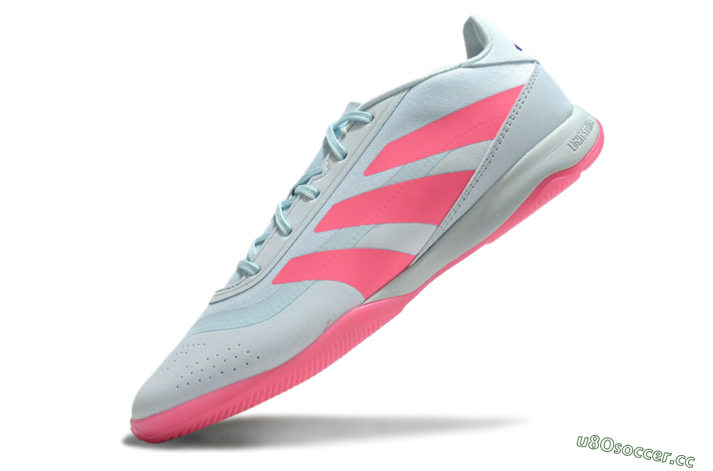 Men's Adidas Predator 24 Elite IC Indoor & Futsal Low-Tops Football Shoes - Jade/Pink/Black 5