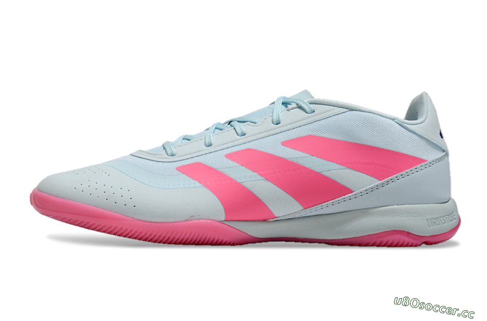 Men's Adidas Predator 24 Elite IC Indoor & Futsal Low-Tops Football Shoes - Jade/Pink/Black 0