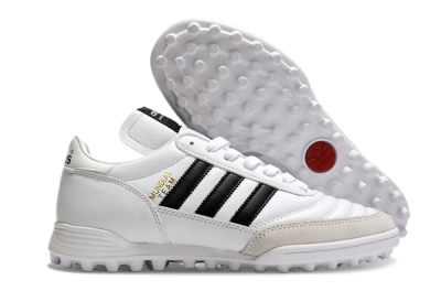 Unisex Adidas Mundial Team Astro TF Artificial Turf Low-Tops Football Shoes - White/Black/Gold