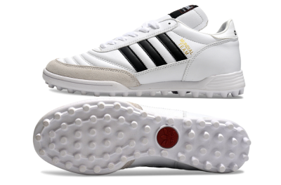 Unisex Adidas Mundial Team Astro TF Artificial Turf Low-Tops Football Shoes - White/Black/Gold