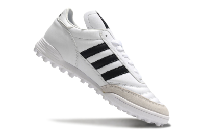 Unisex Adidas Mundial Team Astro TF Artificial Turf Low-Tops Football Shoes - White/Black/Gold