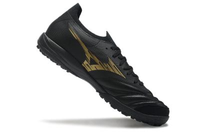 Men's Mizuno Morelia Neo Sala M8 TF Artificial Turf Low-Tops Football Shoes - Black/Gold
