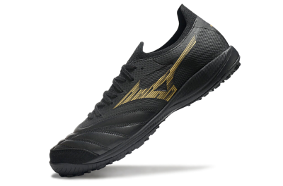 Men's Mizuno Morelia Neo Sala M8 TF Artificial Turf Low-Tops Football Shoes - Black/Gold