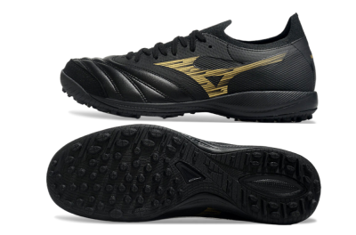 Men's Mizuno Morelia Neo Sala M8 TF Artificial Turf Low-Tops Football Shoes - Black/Gold