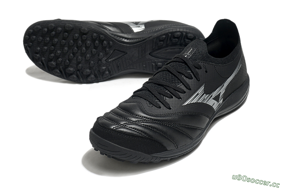 Men's Mizuno Morelia Neo Sala M8 TF Artificial Turf Low-Tops Football Shoes - Black/White 3