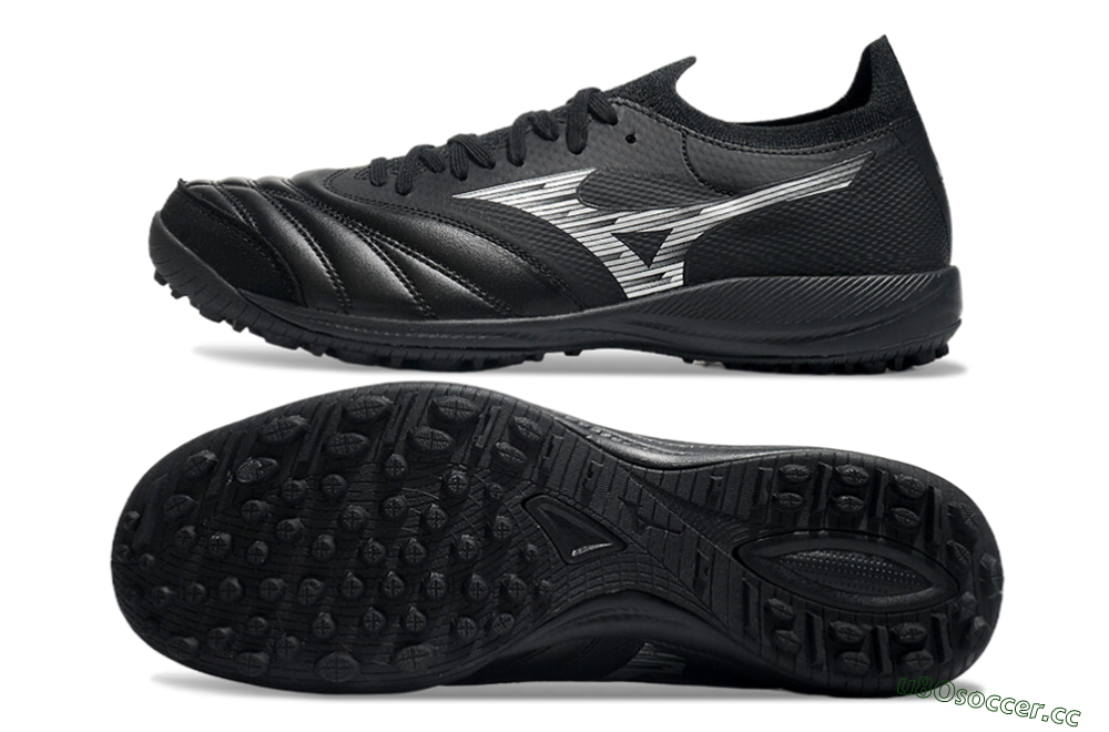 Men's Mizuno Morelia Neo Sala M8 TF Artificial Turf Low-Tops Football Shoes - Black/White 1
