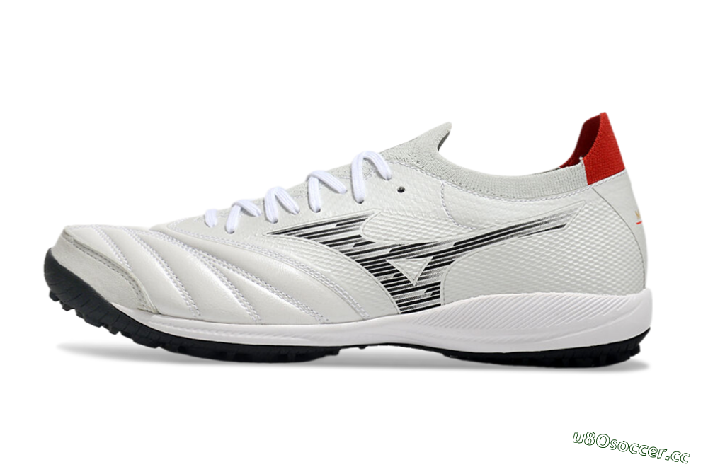 Men's Mizuno Morelia Neo Sala M8 TF Artificial Turf Low-Tops Football Shoes - Beige/Black/Red 0