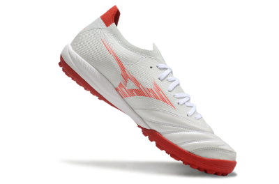Men's Mizuno Morelia Neo Sala M8 TF Artificial Turf Low-Tops Football Shoes - Beige/Red/White