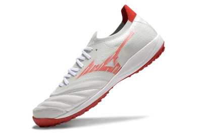 Men's Mizuno Morelia Neo Sala M8 TF Artificial Turf Low-Tops Football Shoes - Beige/Red/White