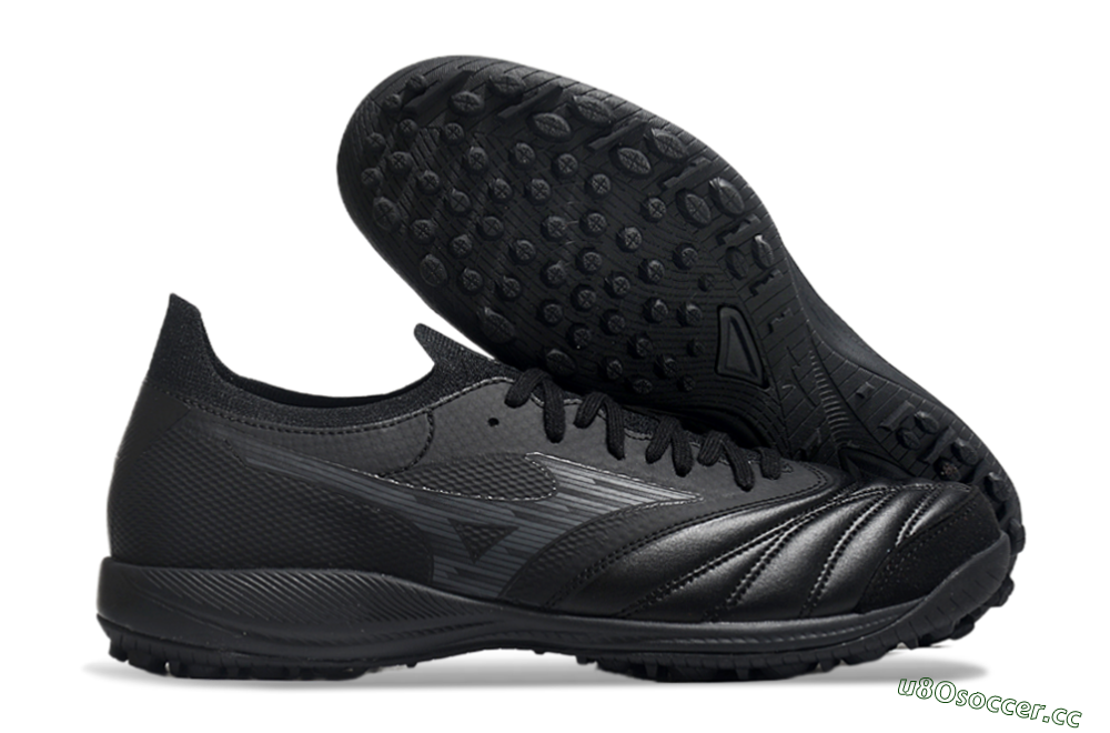 Men's Mizuno Morelia Neo Sala M8 TF Artificial Turf Low-Tops Football Shoes - Black/Grey 2