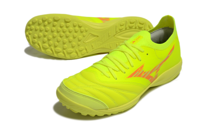 Men's Mizuno Morelia Neo Sala M8 TF Artificial Turf Low-Tops Football Shoes - Yellow/Red
