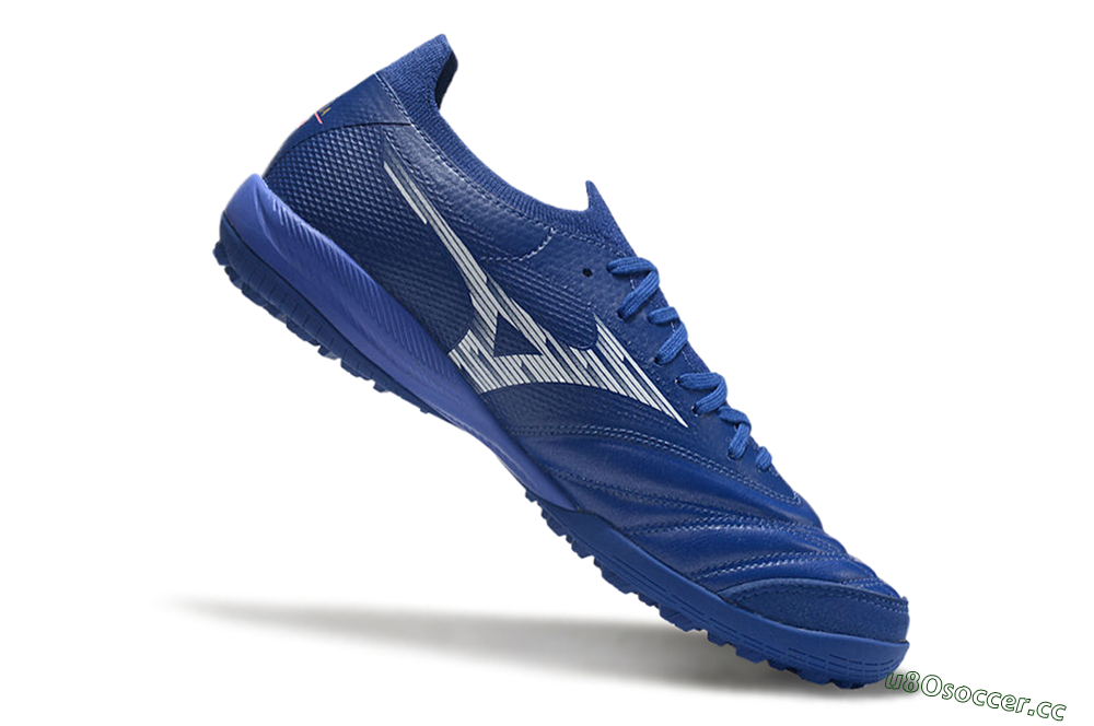 Men's Mizuno Morelia Neo Sala M8 TF Artificial Turf Low-Tops Football Shoes - Blue/White 4