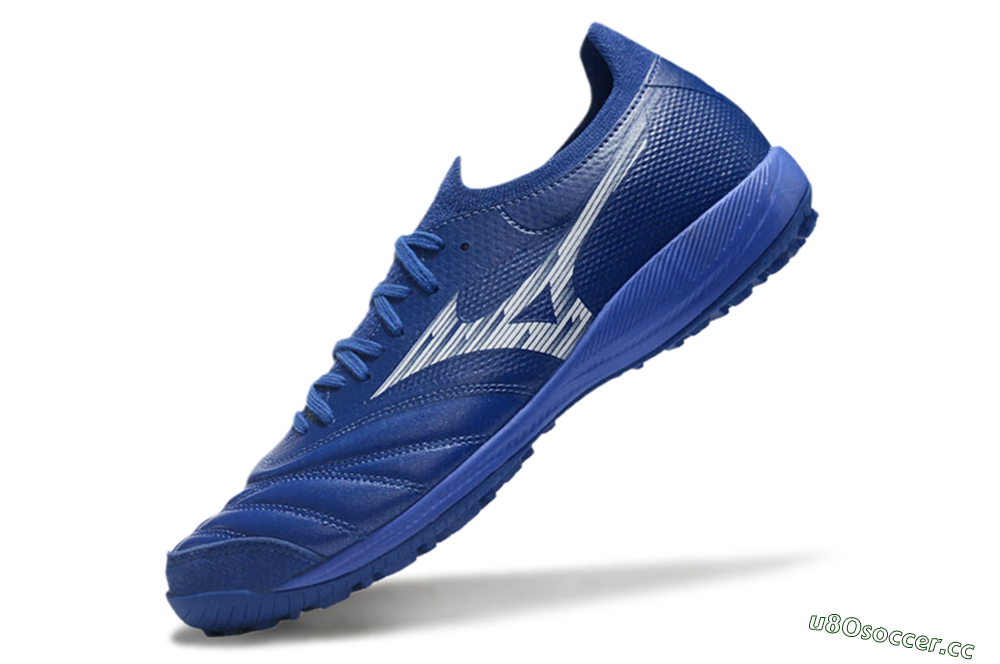 Men's Mizuno Morelia Neo Sala M8 TF Artificial Turf Low-Tops Football Shoes - Blue/White 5