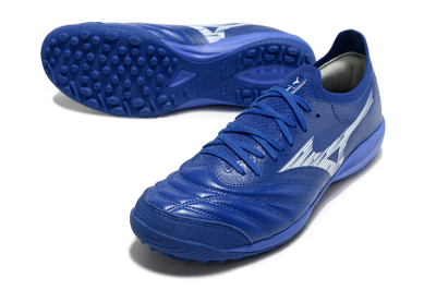 Men's Mizuno Morelia Neo Sala M8 TF Artificial Turf Low-Tops Football Shoes - Blue/White