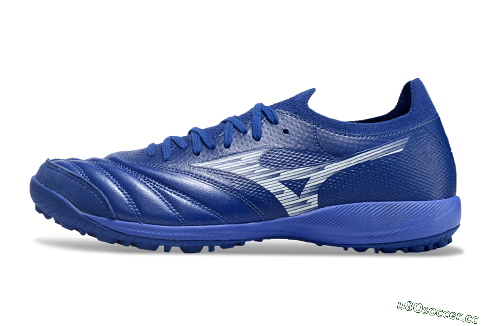 Men's Mizuno Morelia Neo Sala M8 TF Artificial Turf Low-Tops Football Shoes - Blue/White 0