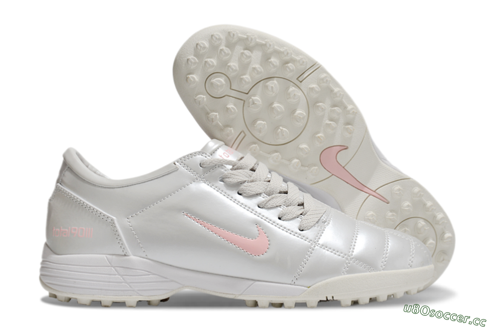 Men's Nike Total 90 II TF Artificial Turf Low-Tops Football Shoes - Silver/Pink/White 2