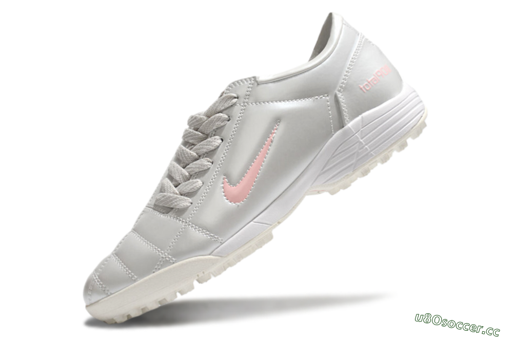Men's Nike Total 90 II TF Artificial Turf Low-Tops Football Shoes - Silver/Pink/White 5