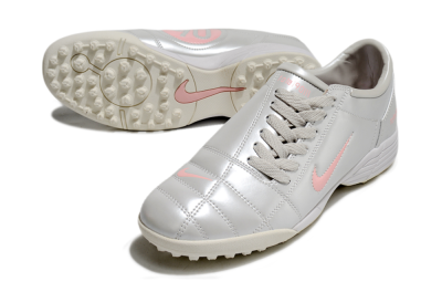 Men's Nike Total 90 II TF Artificial Turf Low-Tops Football Shoes - Silver/Pink/White
