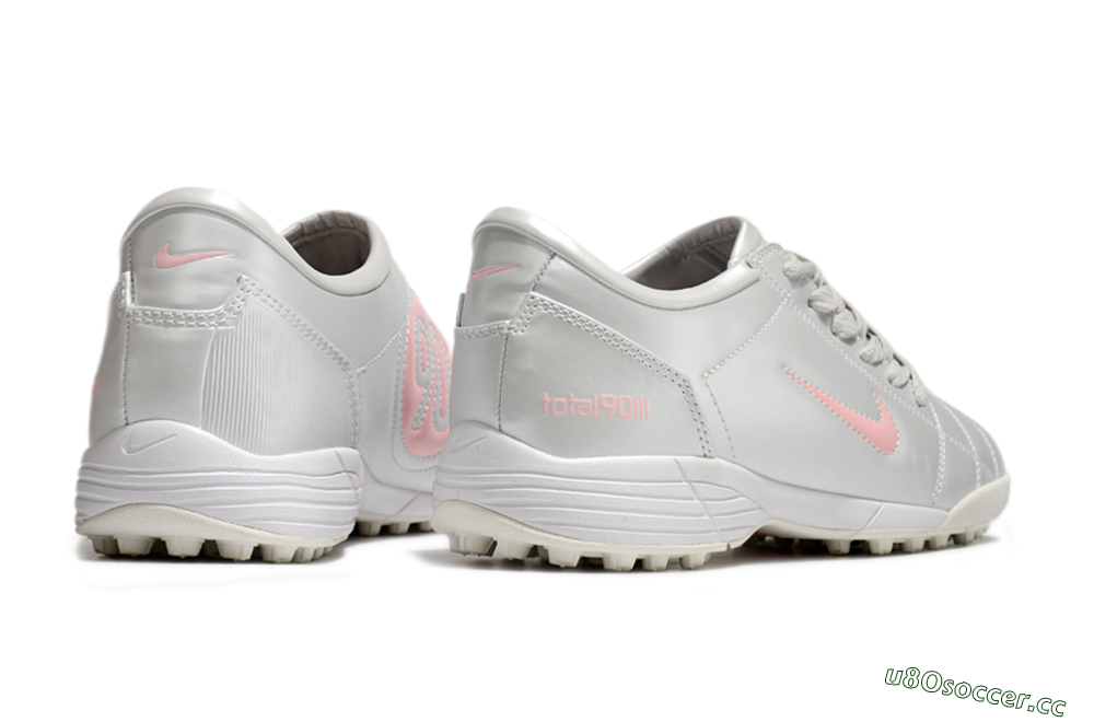 Men's Nike Total 90 II TF Artificial Turf Low-Tops Football Shoes - Silver/Pink/White 6