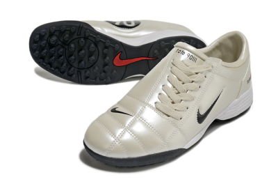 Men's Nike Total 90 II TF Artificial Turf Low-Tops Football Shoes - Beige/Black/Red