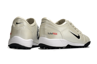 Men's Nike Total 90 II TF Artificial Turf Low-Tops Football Shoes - Beige/Black/Red