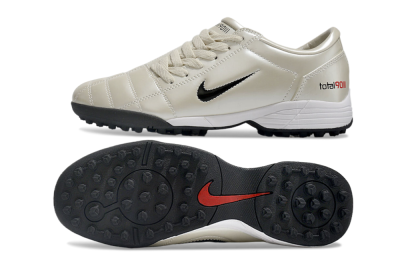 Men's Nike Total 90 II TF Artificial Turf Low-Tops Football Shoes - Beige/Black/Red