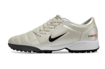 Men's Nike Total 90 II TF Artificial Turf Low-Tops Football Shoes - Beige/Black/Red