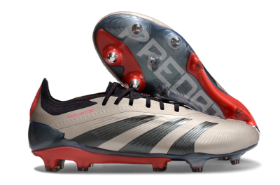Men's Adidas Predator 24 Elite SG Soft Ground Low-Tops Football Boots - Gold/Blue/Red