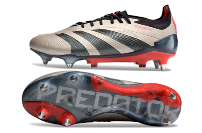 Men's Adidas Predator 24 Elite SG Soft Ground Low-Tops Football Boots - Gold/Blue/Red