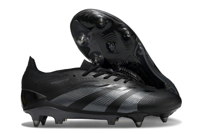 Men's Adidas Predator 24 Elite SG Soft Ground Low-Tops Football Boots - Black/Silver
