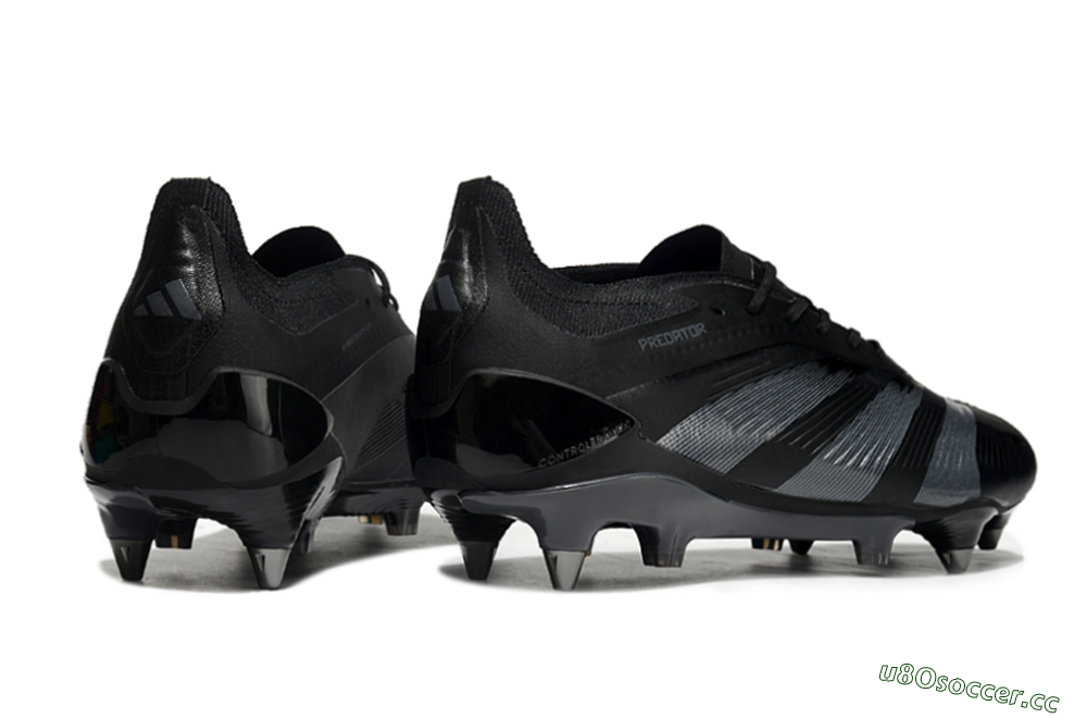 Men's Adidas Predator 24 Elite SG Soft Ground Low-Tops Football Boots - Black/Silver 6