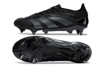Men's Adidas Predator 24 Elite SG Soft Ground Low-Tops Football Boots - Black/Silver