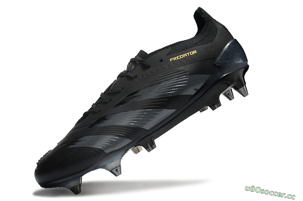Men's Adidas Predator 24 Elite SG Soft Ground Low-Tops Football Boots - Black/Silver 5