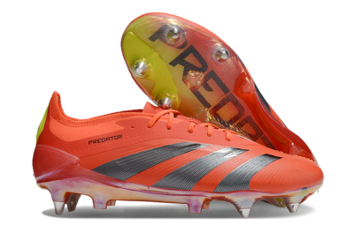 Men's Adidas Predator 24 Elite SG Soft Ground Low-Tops Football Boots - Red/Black/Yellow