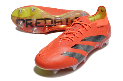 Men's Adidas Predator 24 Elite SG Soft Ground Low-Tops Football Boots - Red/Black/Yellow