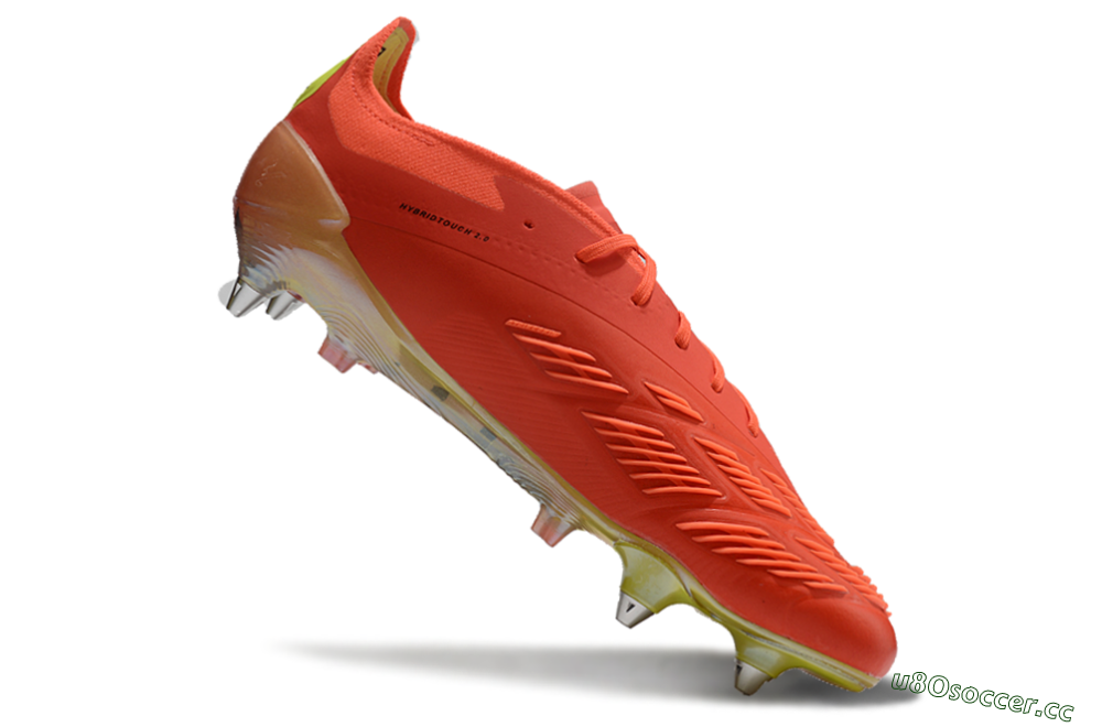 Men's Adidas Predator 24 Elite SG Soft Ground Low-Tops Football Boots - Red/Black/Yellow 4