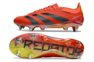 Men's Adidas Predator 24 Elite SG Soft Ground Low-Tops Football Boots - Red/Black/Yellow